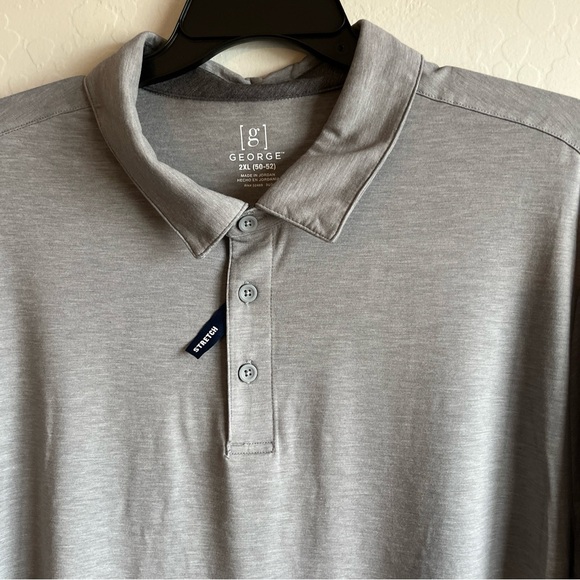 George Men's & Big Men's Jersey Knit Polo Shirt w/Short Sleeve size 2XL (50-52) - Picture 6 of 12